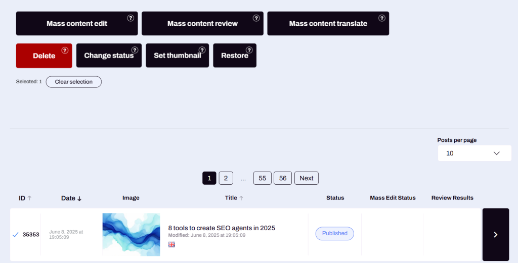 Mass Edit Actions WP SEO AI