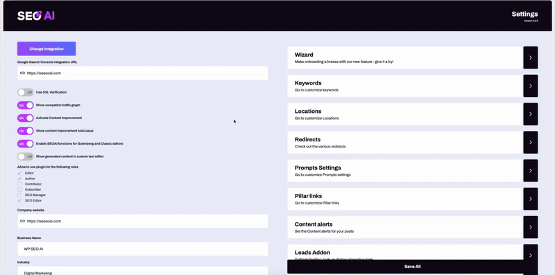 WP SEO AI - Internal linking
