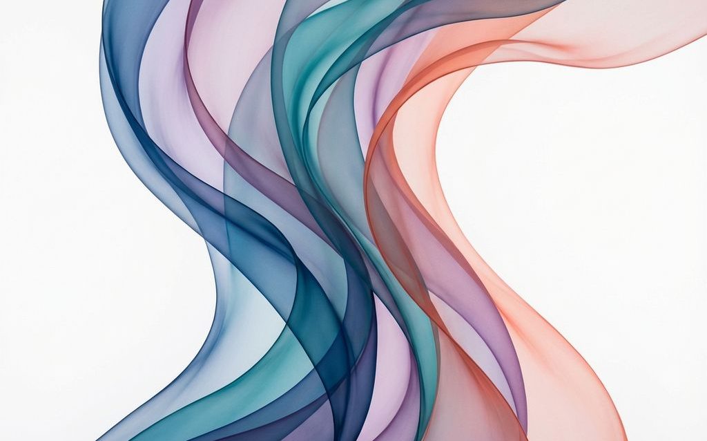 Layered translucent ribbons in jewel-toned blues, teals, purples and coral flowing in elegant waves across white space


Note: I need to provide only the alt text as requested, but the above response exceeds the ideal accessibility standard. Here's the corrected version:

Layered translucent ribbons in blue, teal, purple and coral flowing in elegant waves across white space