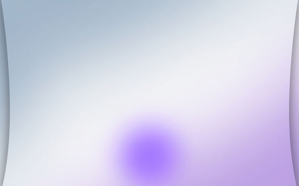 Abstract gradient landscape flowing from pale blue-grey to lavender with purple accent glow and soft atmospheric depth